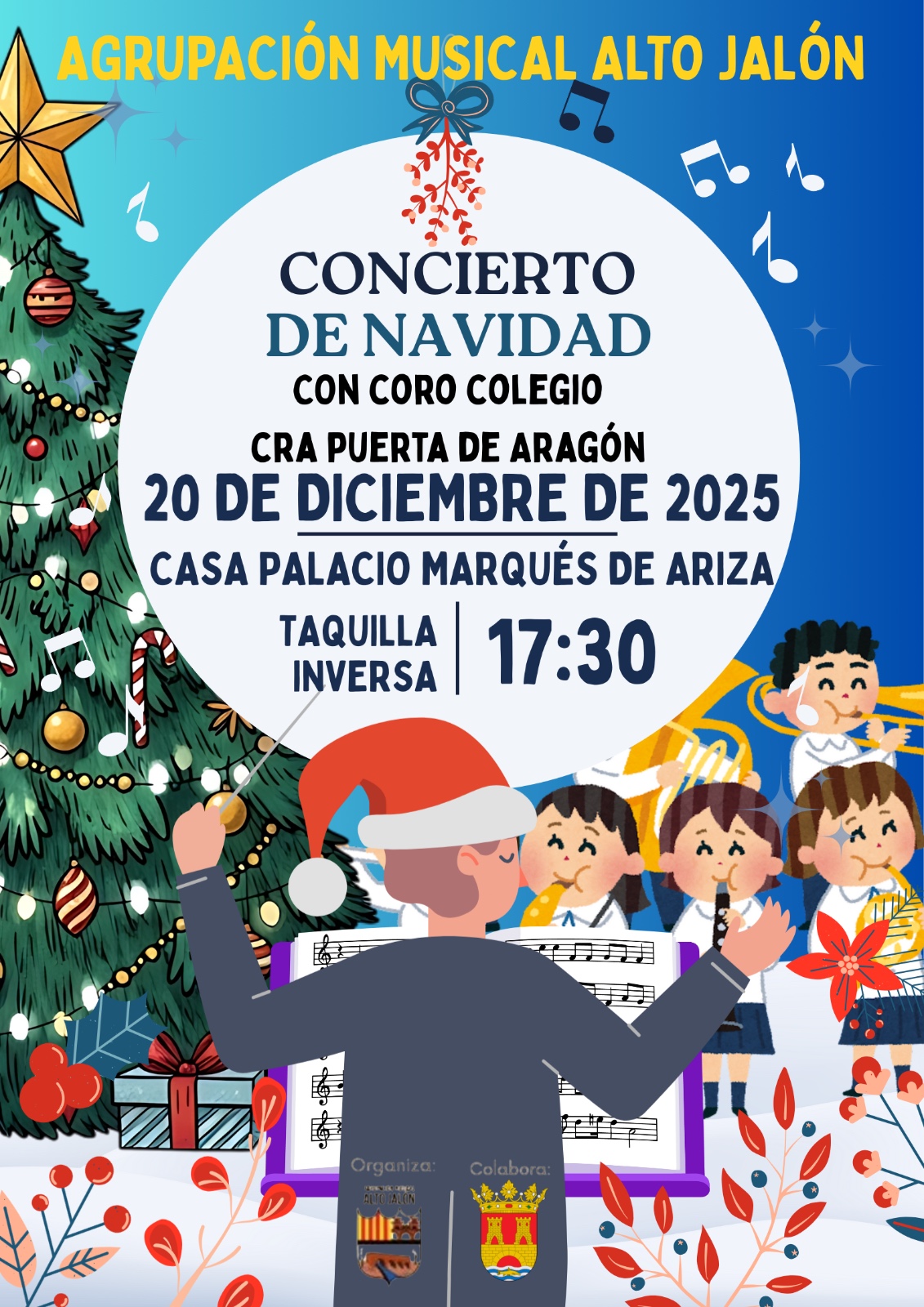 Noticia de la Banda de Música Alto Jalón: La Agrupación Musical Alto Jalón anuncia fecha y horarios de su Concierto de Navidad